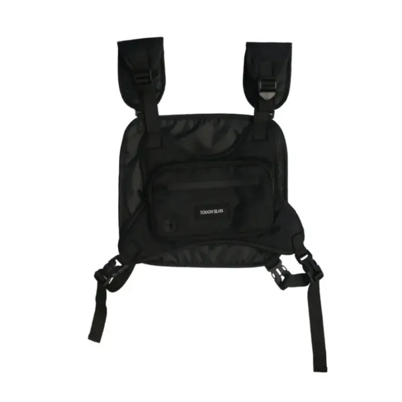 Bolsa de pecho, riñonera, ropa informal estilo Hip Hop, gran capacidad, deportes, chaleco táctico informal, bolsas para hombres - imagen 2