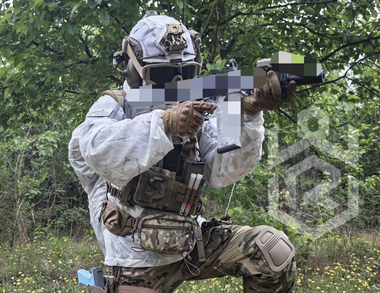 Chaqueta estilo MCAP cubierta de camuflaje de nieve camuflaje Ghillie cubierta abrigo traje sigiloso de invierno - imagen 5