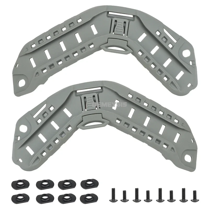 Rieles de guía lateral para casco táctico, adaptador de riel de arco rápido CS para Paintball, accesorios para cascos de corte alto SF, 1 par - imagen 4