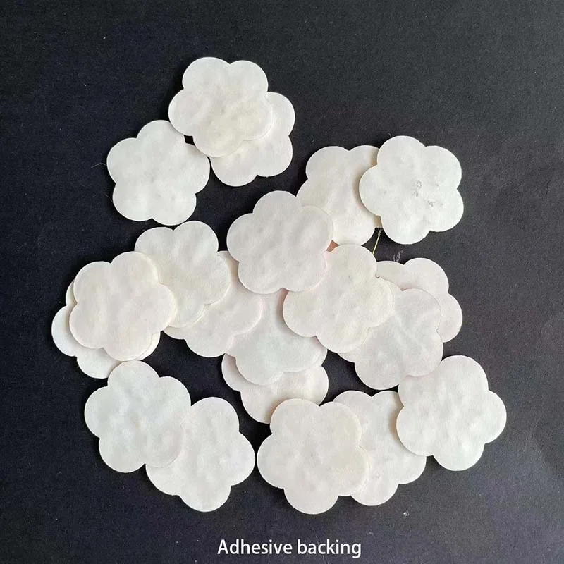 10 unidades/3,5 CM Mini pegatinas de tela de flor de ciruelo caminos autoadhesivos, apliques de tela bordados para ropa, parche de reparación - imagen 5