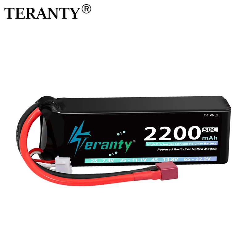 TERANTY 3S 2200mAh Lipo batería 11,1 V 50C/100C con enchufe T XT60 para Dron FPV avión RC coche camión grafeno barco piezas de modelo RC