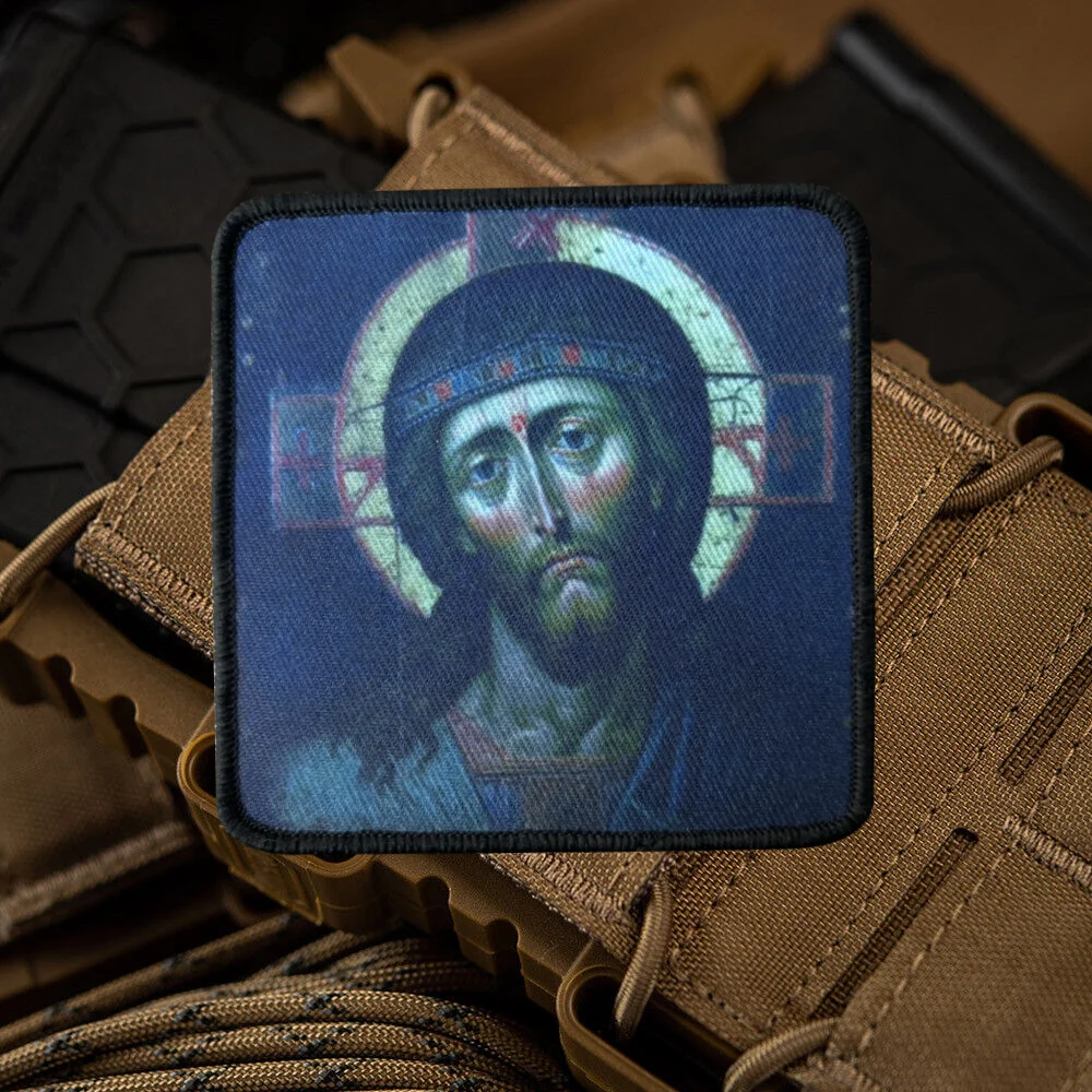 Parche de insignia de moral de Jesús, parches tácticos con gancho y bucle impreso, brazalete de Chevron del ejército militar, pegatinas para mochila - imagen 2