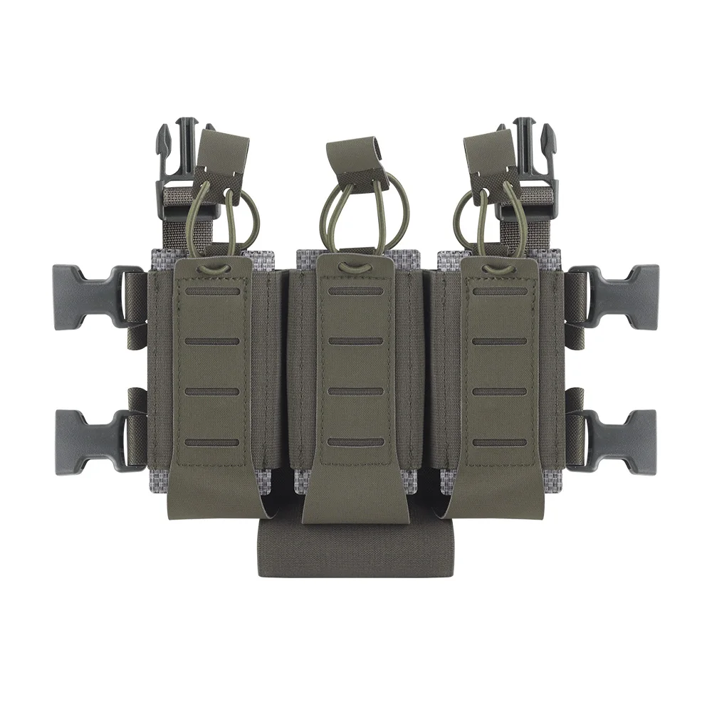 WG Diy gancho bucle hebilla combinación uso Rifle Piscol submetralhadilla Triple Mag bolsa Airsoft revista funda herramienta placa portadora - imagen 3