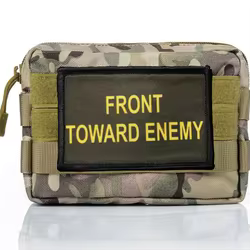 Front Toward Enemy Parche moral táctico – Gancho y bucle para mochila