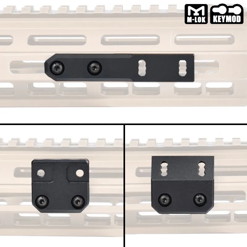 WADSN Metal serie ARIS montaje táctico Offset para M300 M600 linterna Base ajuste 20mm Rail MLOK KEYMOD caza Airsoft accesorio - imagen 4