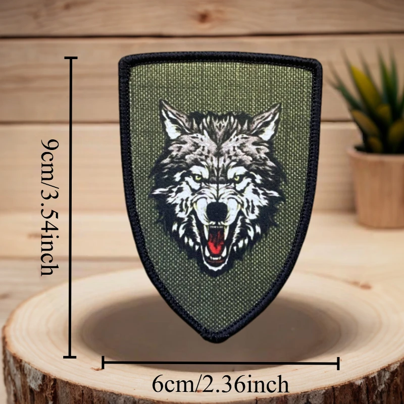Parche táctico con estampado de lobo, insignia de moral militar con gancho y bucle, mochila, sombreros, pegatina decorativa, parches para brazalete para ropa - imagen 3