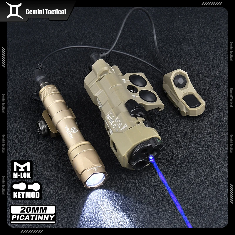 MAWL-C1 táctico punto rojo/azul/verde IR láser Mawl arma de luz LED Airsoft SF M600C potente linterna con accesorios de caza - imagen 3