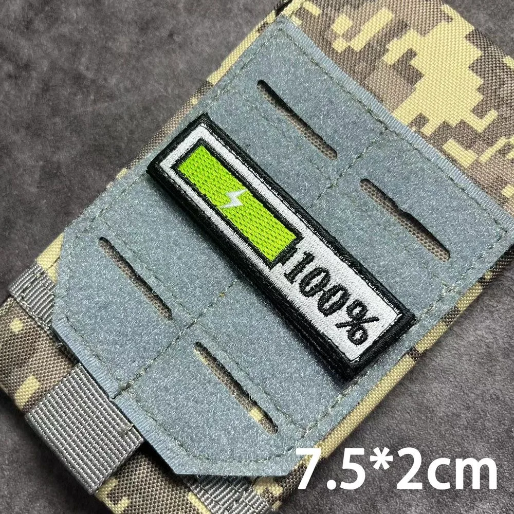 99% 1% parches de potencia, parches de personalidad bordados de carga para ropa, parche para mochila, zapatos deportivos de Anime, insignia de gancho y bucle - imagen 2