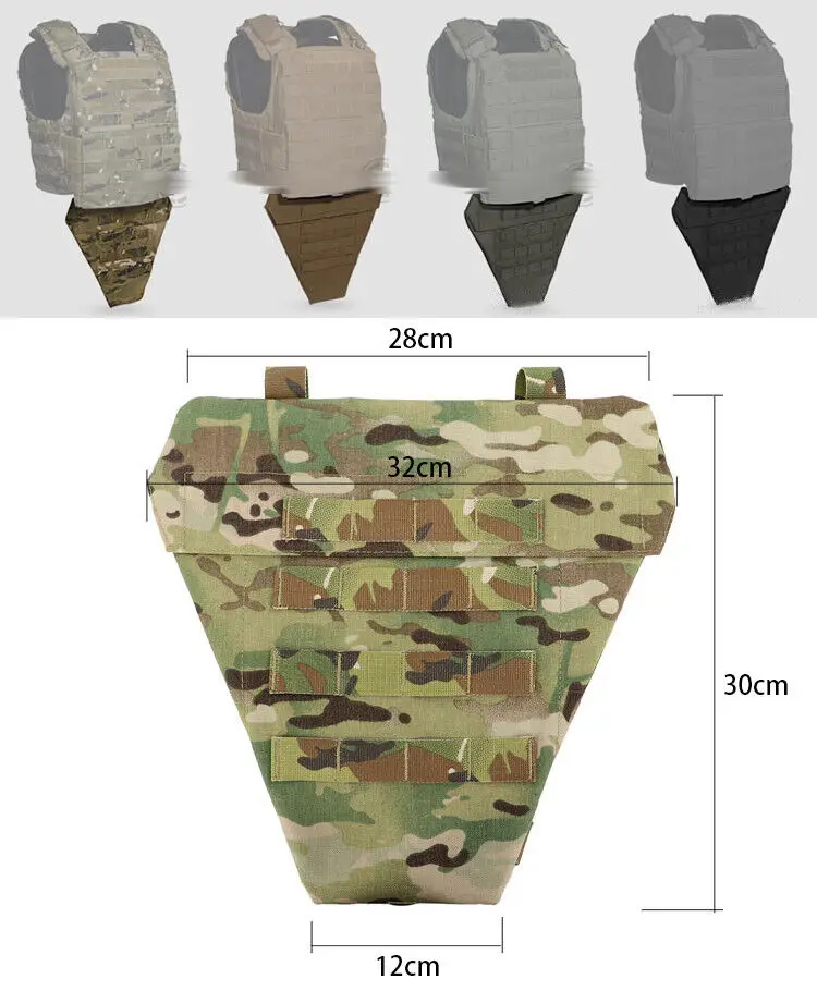 Chaleco táctico protección de entrepierna bolsa deflector Panel de LAP suspensorio inferior del Abdomen - imagen 2