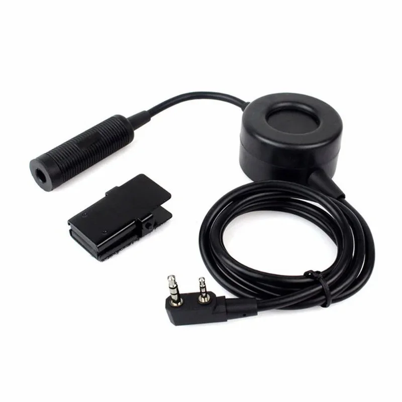 Auriculares tácticos PTT TCI PTT, intercomunicador militar, adaptador de enchufe KENWOOD de 2 pines, TCI PTT para caza táctica, auriculares de tiro - imagen 2