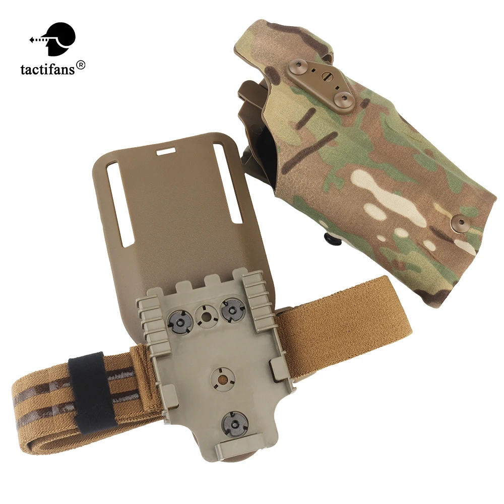 Funda táctica 6354DO, adaptador de caída, liberación rápida, cinturón de pierna Glock, Compatible con G17 G19 con X300/X300U, luz de arma