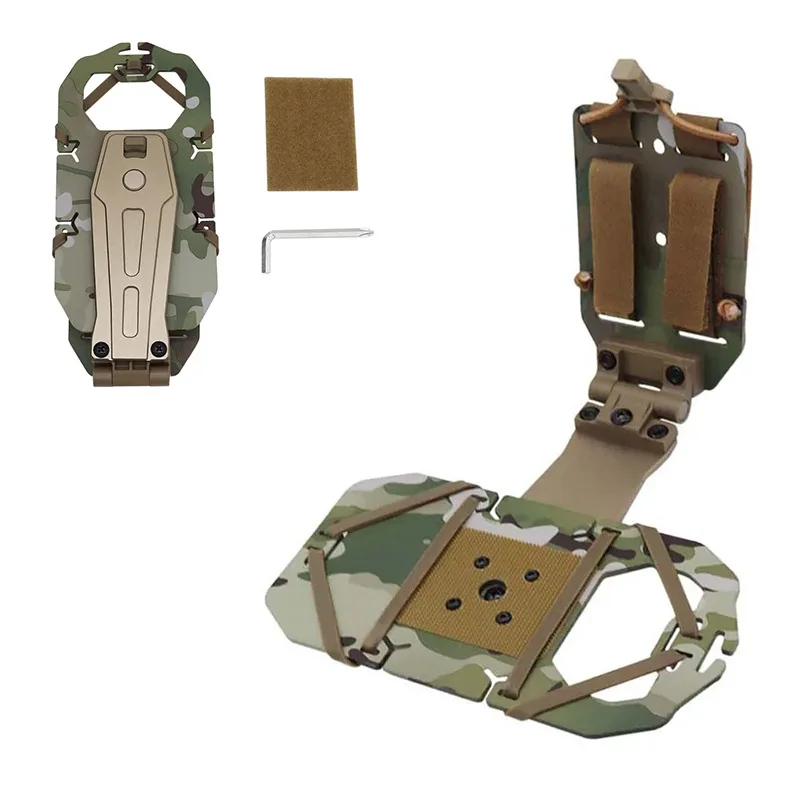 Soporte giratorio táctico para teléfono móvil, chaleco, instalación Molle, tablero de navegación plegable para colgar en el pecho, tablero portador de teléfono móvil - imagen 2