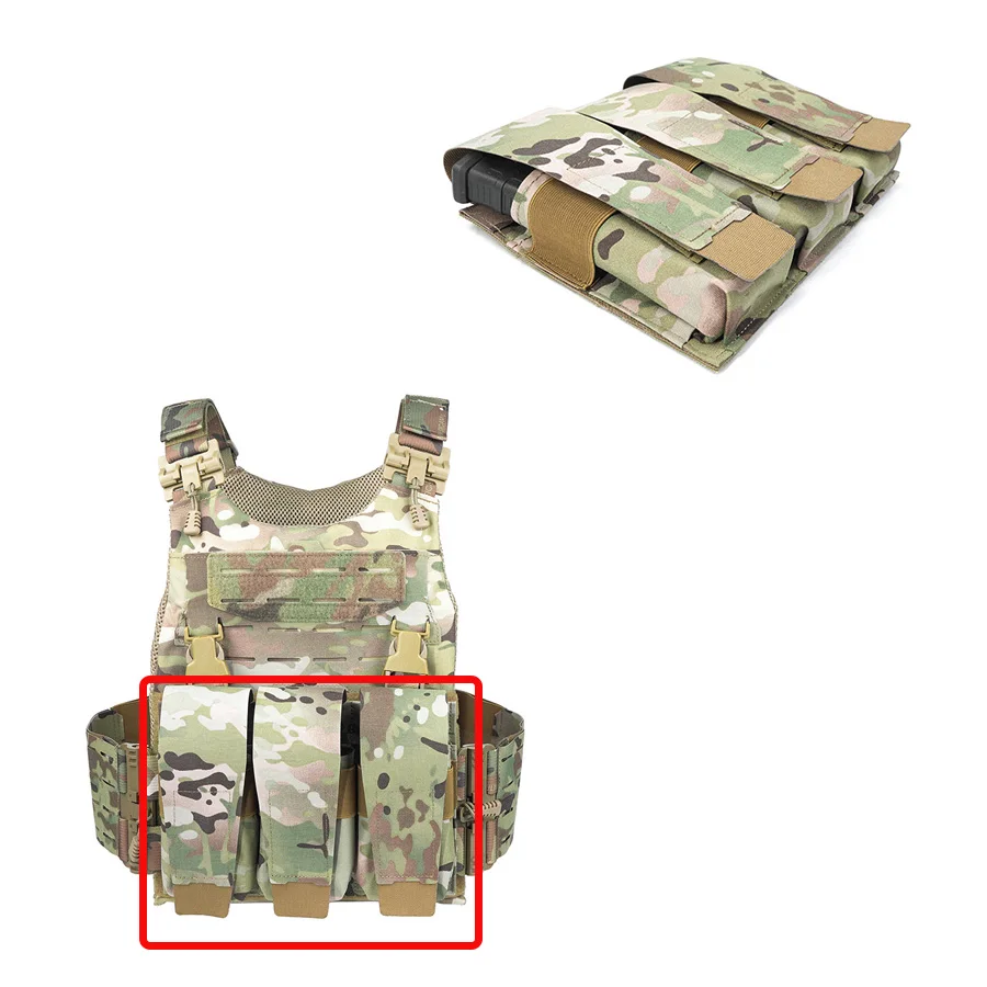 Bolsa de accesorios para chaleco táctico, subpaquete Molle colgante en el pecho, Compatible con Jpc Avs Fcsk, bolsa de Kit triplete ajustable - imagen 2