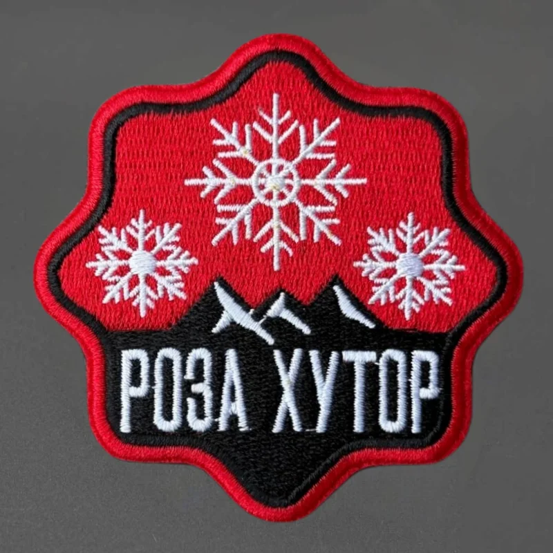 Parche táctico bordado Snow Rose Manor con gancho y bucle - imagen 2