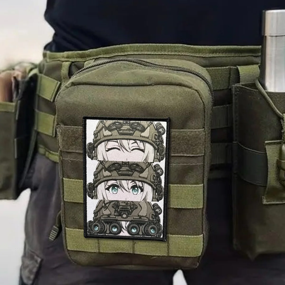 Parches tácticos de moral de chica de Anime militar, parche divertido de gancho y bucle, insignia, brazalete, pegatinas para mochila - imagen 5