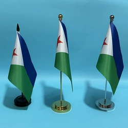 Bandera de Djibouti de escritorio en poliéster, decorativa