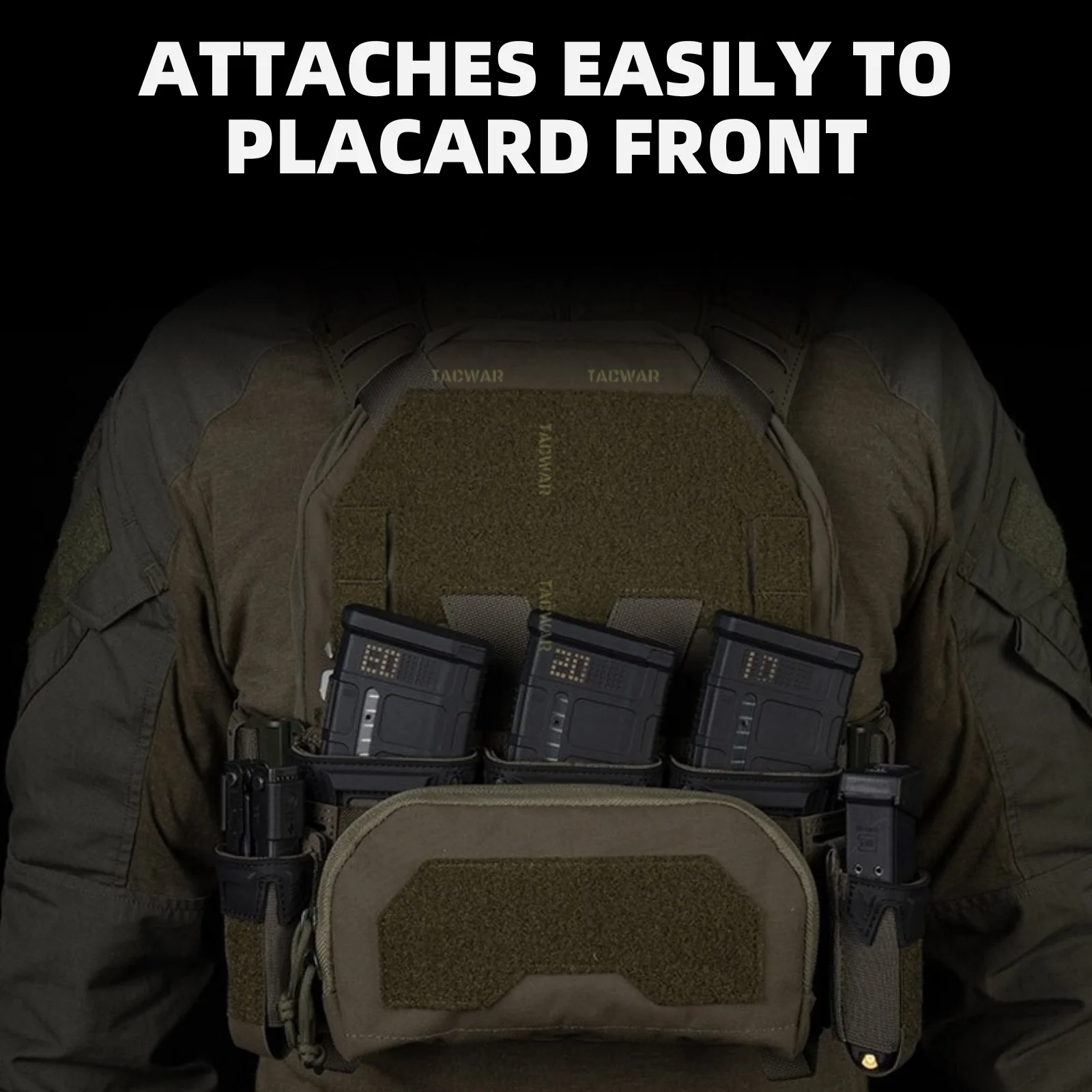 K-Z Bolsa Triple MOLLE para Cargadores - Portador de Placa Secundaria - imagen 3