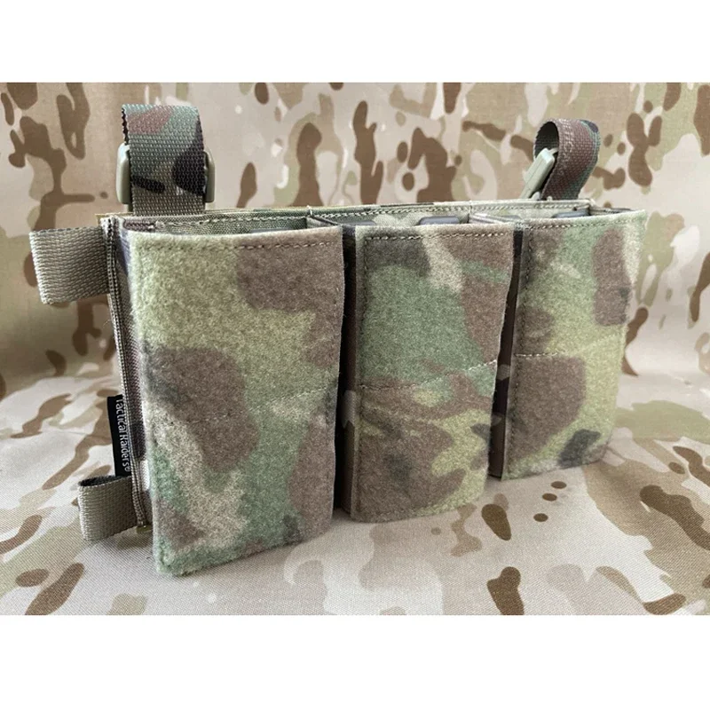 Bolsa táctica para revistas Airsoft FCSK, chaleco LV119 AVS 5,56/7,62/AK47, Panel frontal, Triple cargador, bolsa de repuesto, equipo - imagen 2
