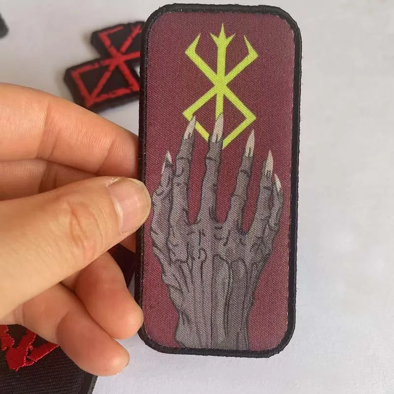 Parche táctico Viking Berserker bordado PVC con runas y brújula - imagen 2