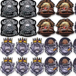 10 unids/lote musculoso gorila Punk Animal bordado parche hierro en parches bordados para chaqueta sombrero diseño fresco insignia para ropa
