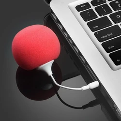 Altavoz de bola colorido con conector de auriculares de 3,5mm, pequeño altavoz portátil K1KF