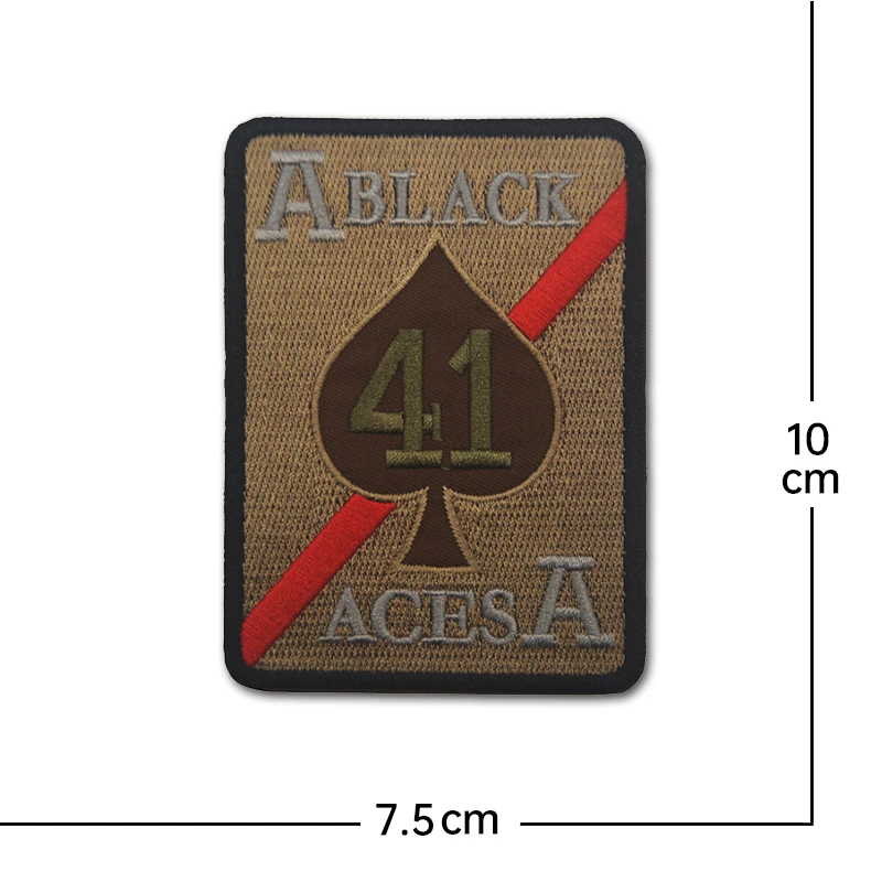 Parches bordados de cartas de la muerte, póker, Ace of Spades, parche táctico de gancho y bucle para bolsa de ropa, parches militares Punk, insignias - imagen 5