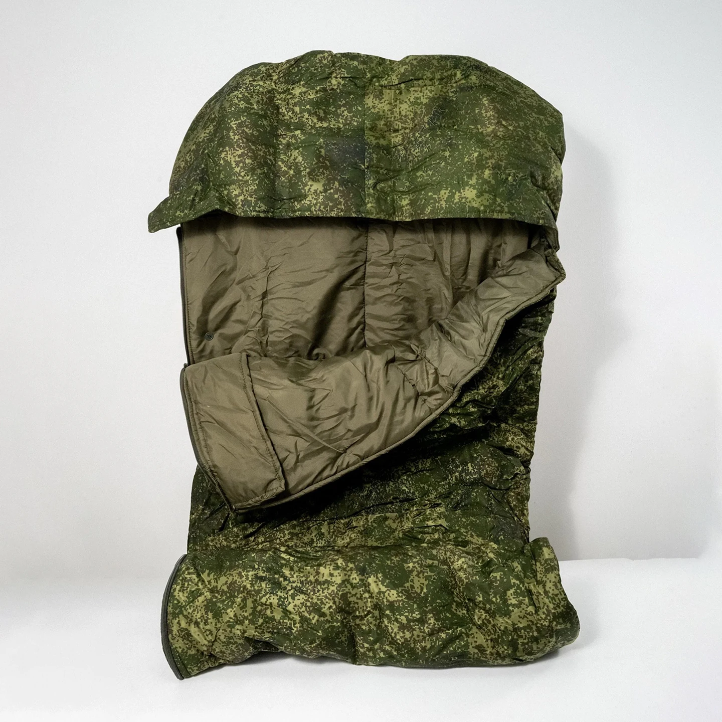 Nuevo saco de dormir táctico resistente al frío para exteriores, camuflaje digital verde, relleno de algodón y nailon - imagen 5