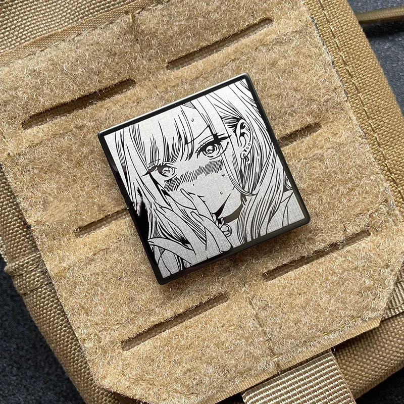 ACG parches de Anime para ropa, insignia de moral táctica de Metal, pegatinas de mochila, brazalete de Anime, apliques de bucle de gancho - imagen 5