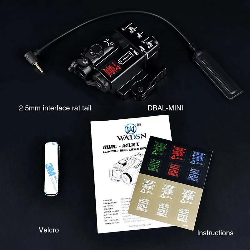 Puntero láser táctico DBAL-Mini rojo verde azul punto mira puntero IR apuntando DBAL PEQ LED caza Airsoft arma Scout Rifle de luz - imagen 2