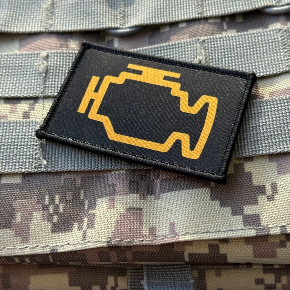 Parche Táctico de Morale Militar con Diseño de Motor, Parches de Airsoft con Gancho y Bucle para Ropa, Mochila, Adhesivo - imagen 4