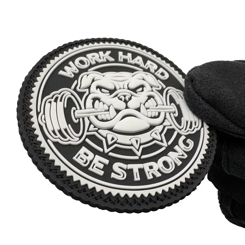 Parche de PVC para trabajo duro, fuerte, gancho y bucle táctico para Fitness, insignia de moral, mochila, pegatina decorativa, parches DIY para ropa - imagen 3