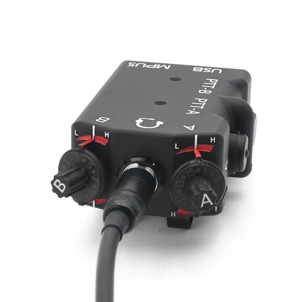 Accesorios de intercomunicación MPU5 DUAL PTT, edición refinada CNC de Metal completo, accesorios tácticos para auriculares - imagen 4