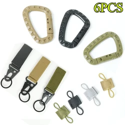 Mosquetón táctico con gancho de plástico, llavero con bloqueo de correas, mochila, hebilla de mosquetón, herramienta para acampar y escalar al aire libre