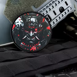 Parche táctico militar samurai morale con gancho y bucle airsoft