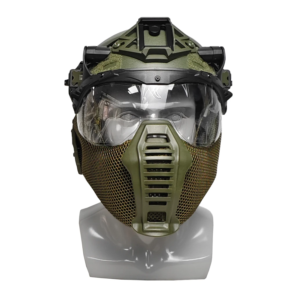 Casco táctico Wendy 3,0 de protección completa, gafas modulares, cubierta para la oreja, máscara de media cara, casco integrado para caza, Paintball, Airsoft - imagen 2