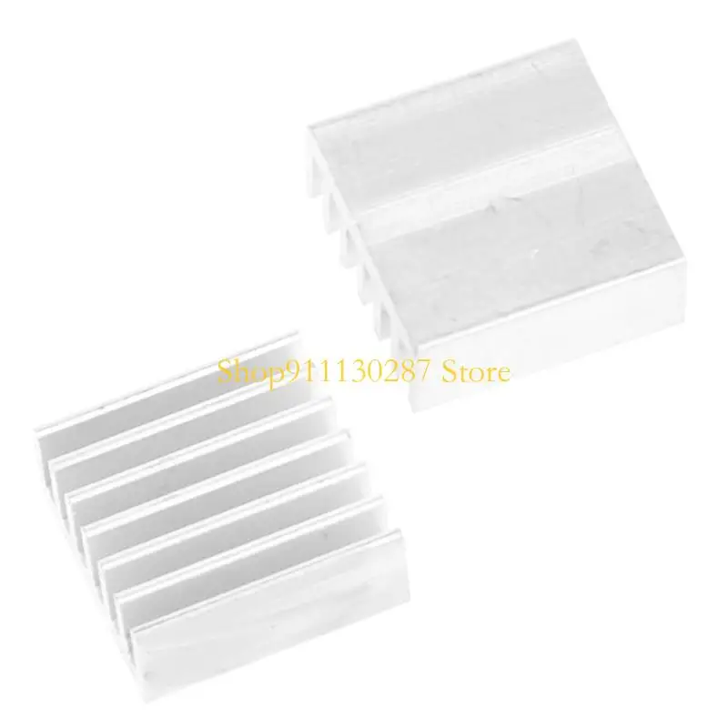 J1HC 5 uds disipador calor aluminio calidad 14x14x6mm para Chip memoria potencia LED IC DIY - imagen 3