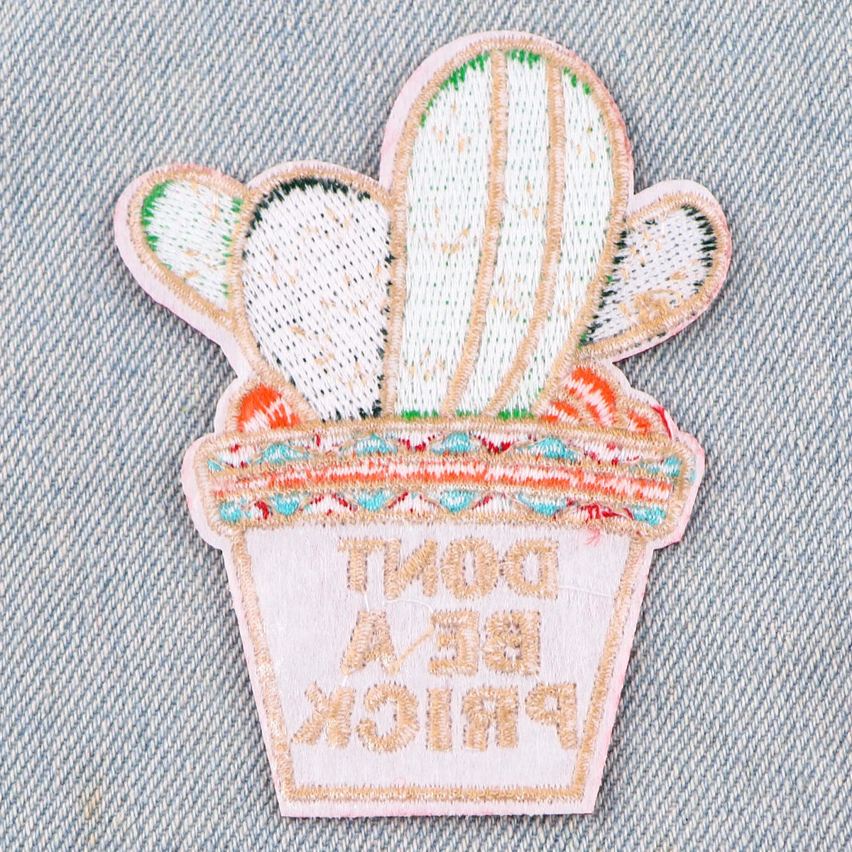 Parches de Cactus verde Punk para planchar, parches para ropa, apliques DIY, bordado, insignia de chaqueta - imagen 5