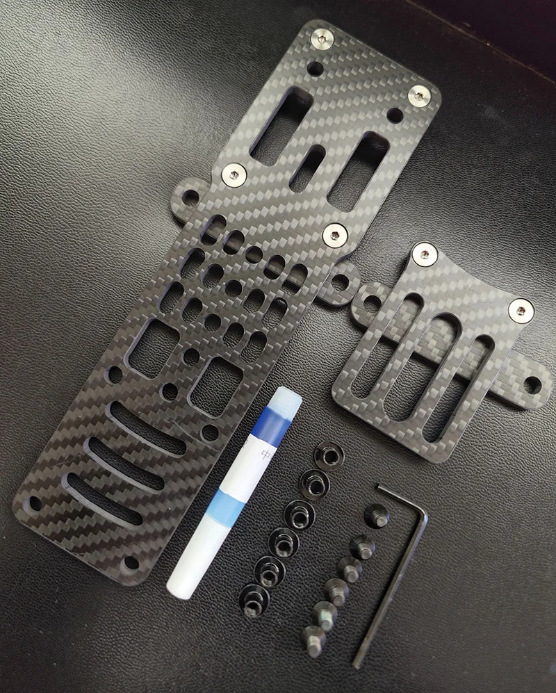 Placa de extensión de montaje de pierna de fibra de carbono táctica con plataforma de pierna abatible de funda Modular - imagen 3