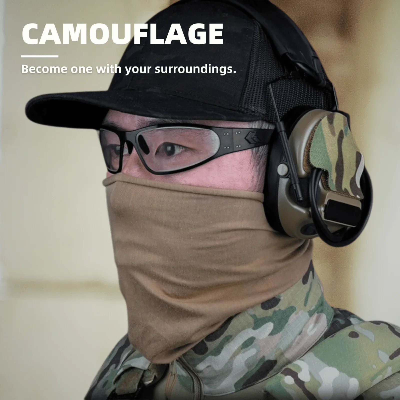 Cierre de gancho y bucle para auriculares compatible con Peltor ComTac(II/III/V/VI) para fijación versátil, almacenamiento de cables y camuflaje - imagen 5