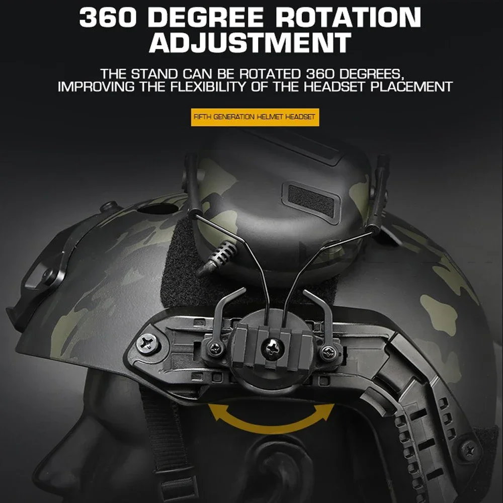 Auriculares tácticos Gen5, auriculares con cancelación de ruido sin selección para casco Militar, auriculares Baofeng Radio PTT, adaptador, auriculares móviles - imagen 5