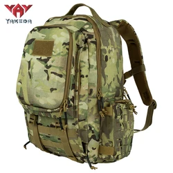 Yakeda Mochila táctica MOLLE impermeable negra para exterior