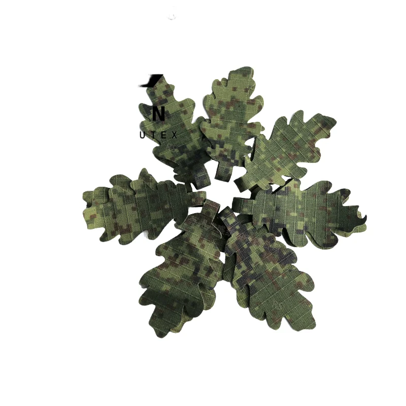 Camuflaje táctico 3D, material de ropa ghillie, juego de campo de batalla, tiras de camuflaje de doble cara DIY para mochila, casco Airsoft - imagen 3