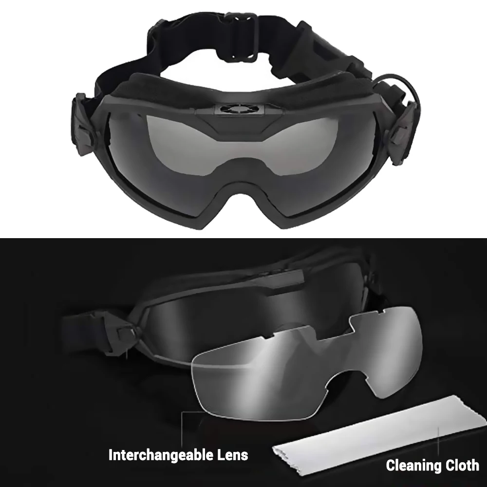 FMA-gafas de protección para los ojos, lentes con ventilador, versión actualizada, antiniebla, tácticas, para Paintball - imagen 4