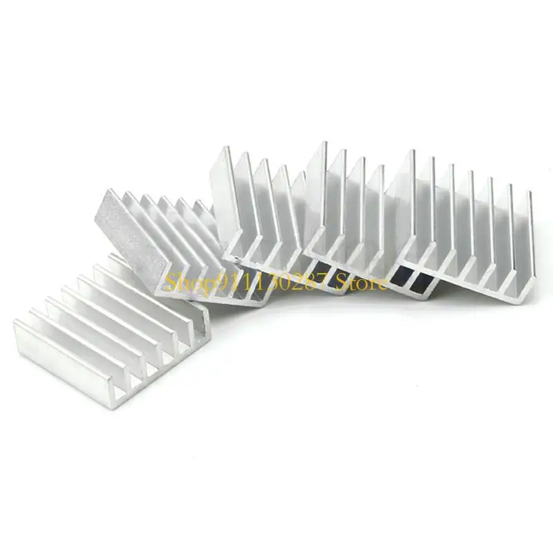 J1HC 5 uds disipador calor aluminio calidad 14x14x6mm para Chip memoria potencia LED IC DIY