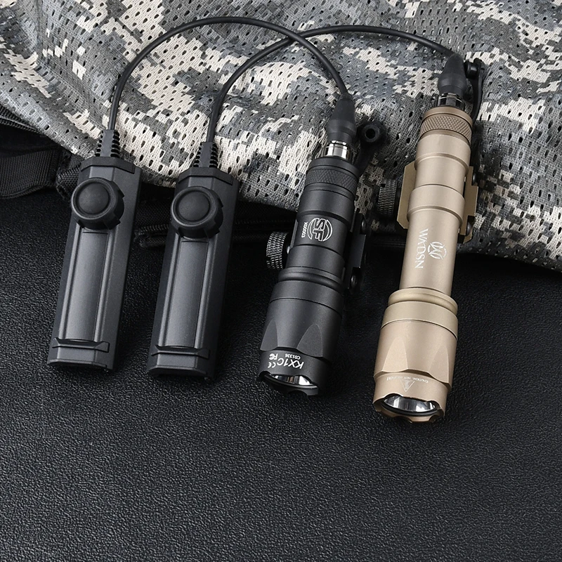 WADSN SF M300 M600 luz de exploración LED blanca con interruptor de doble función Botón de linterna de caza táctica potente foco Surefir - imagen 5