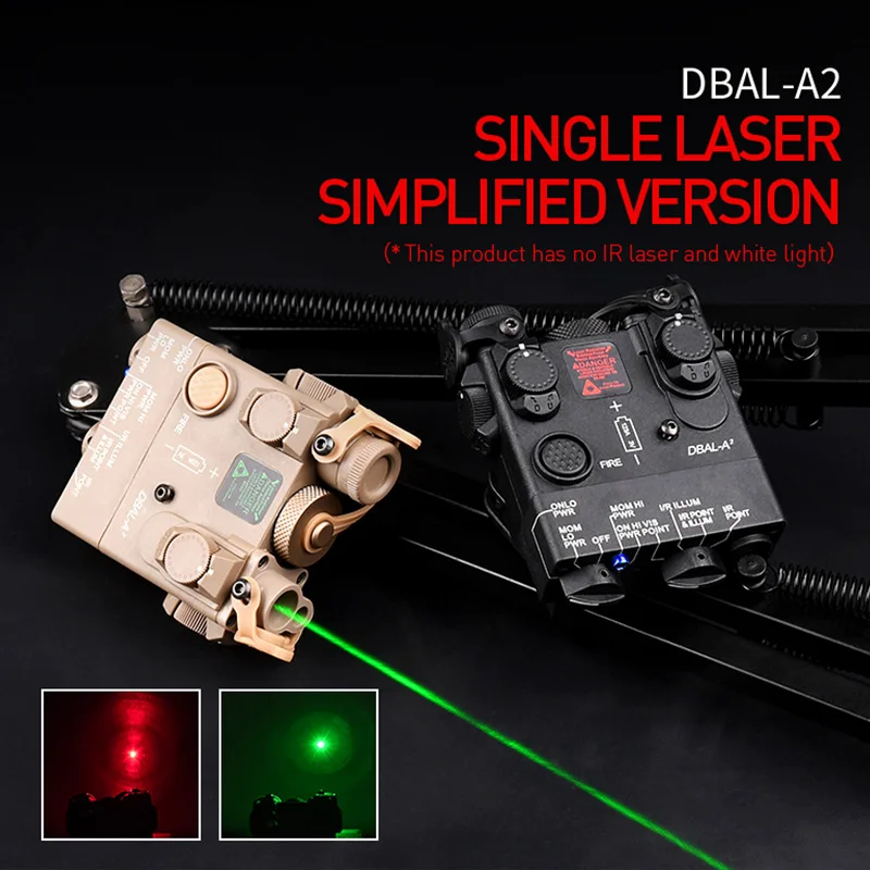 Potente linterna LED táctica para caza, punto rojo y verde, láser DBAL-A2, luz blanca estroboscópica, accesorios Airsoft Scout - imagen 5