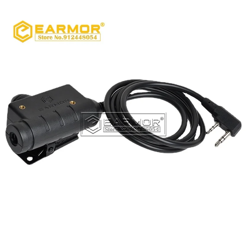 Adaptador OPSMEN EARMOR M51 PTT, auriculares tácticos Airsoft, adaptador PTT, enchufe de teléfono Kenwood, accesorio de auriculares tácticos AUX de 3,5 MM - imagen 4