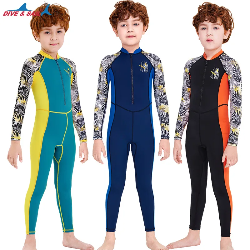 Traje de buceo UPF50 + para niños, traje de neopreno de LICRA para niños y niñas, protector contra sarpullidos para natación, surf, Kayak, ropa - imagen 2