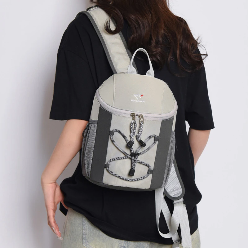 Mochila ligera con cordón, mochila de viaje para escalar, bolsa de senderismo para acampar al aire libre, bolso de hombro deportivo informal para fin de semana, Mini mochila escolar - imagen 2