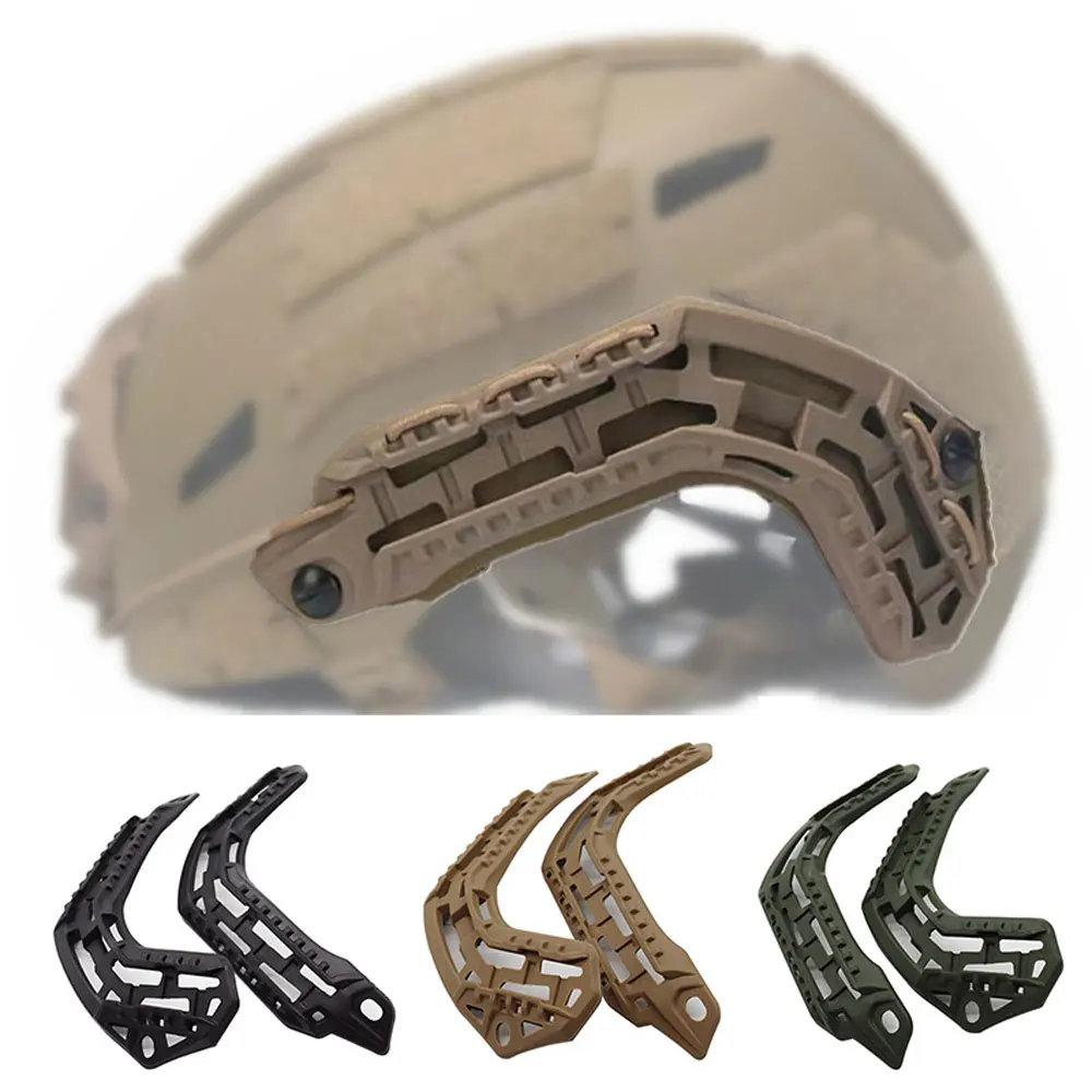 Accesorio de rieles laterales para casco de revisión, soportes de riel para casco táctico Airsoft AQB199